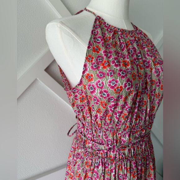 NWT J. Crew Tie-waist halter dress in Liberty Ellie Floral Fabric Size Small - Picture 3 of 15
